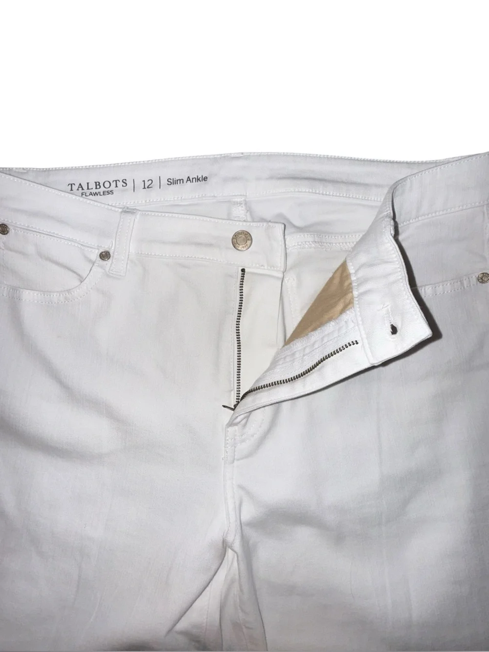 TALBOTS Flawless Slim Ankle Jeans - Women’s 12 White